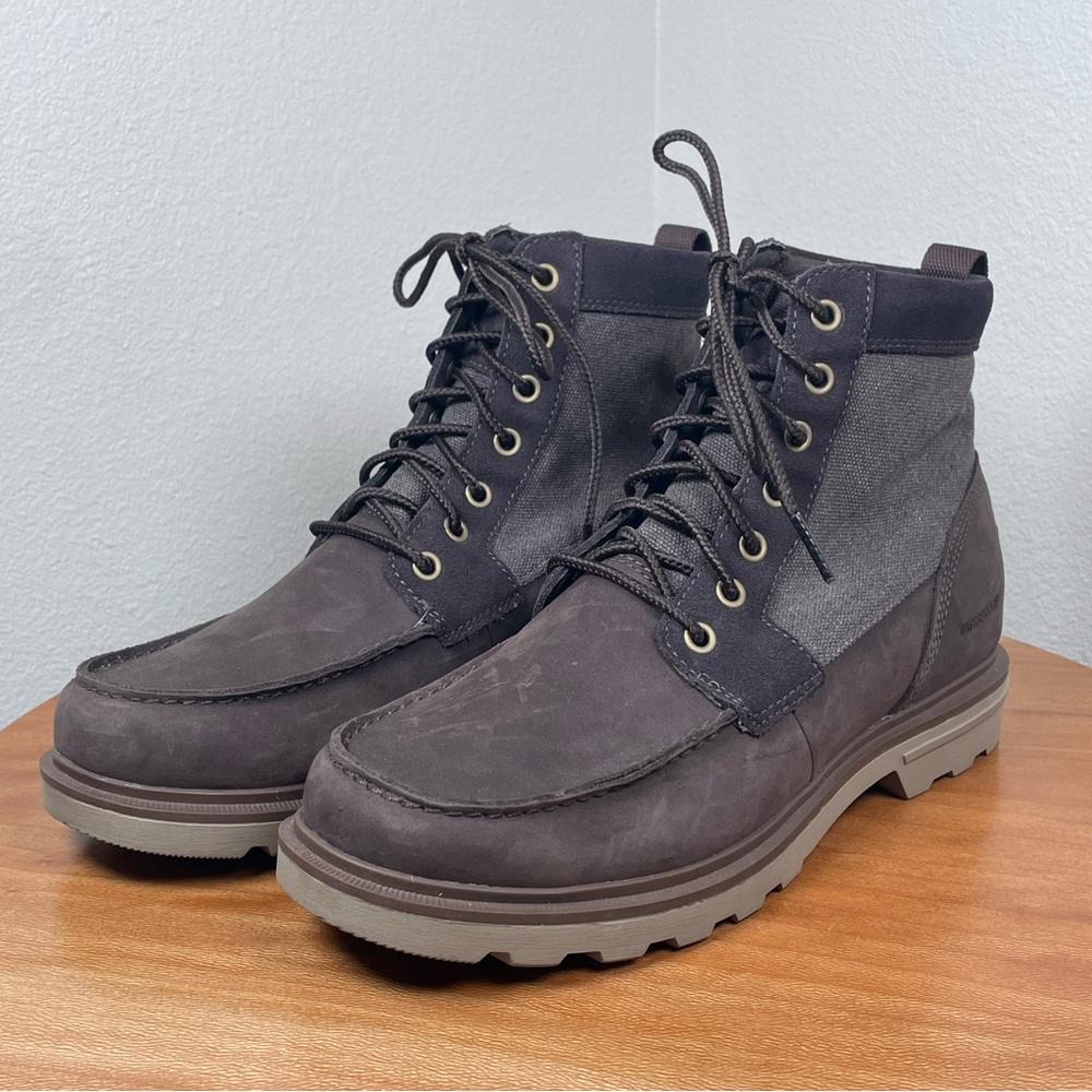 Sorel Men's Carson Moc Waterproof Boot Lace Up Full Grain Leather Brown Size 8